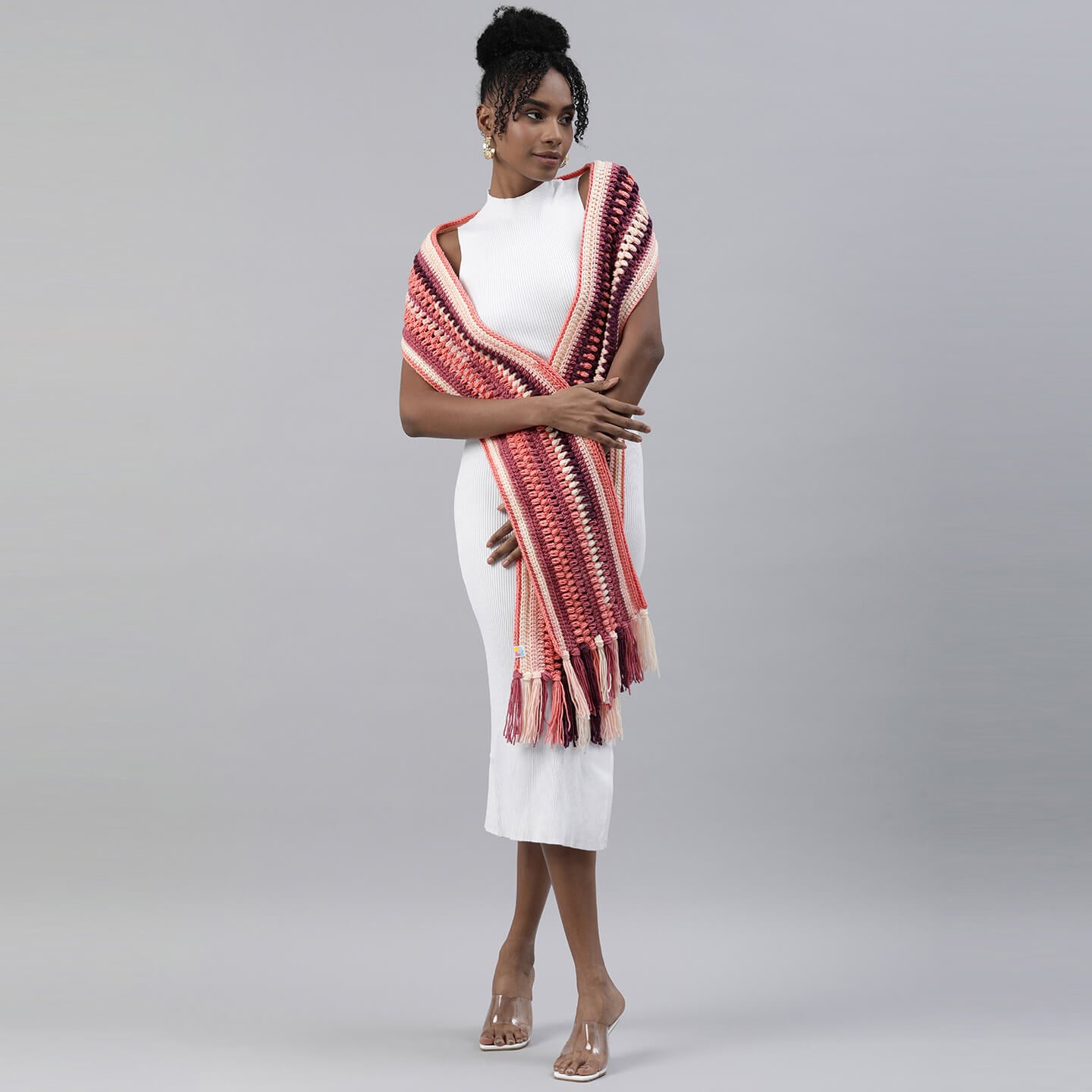 Puff Stitch Scarf - 3286