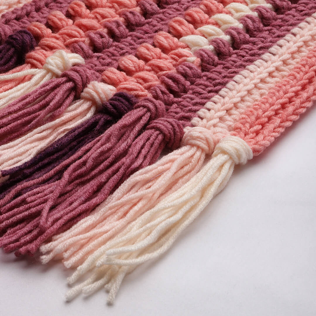 Puff Stitch Scarf - 3286