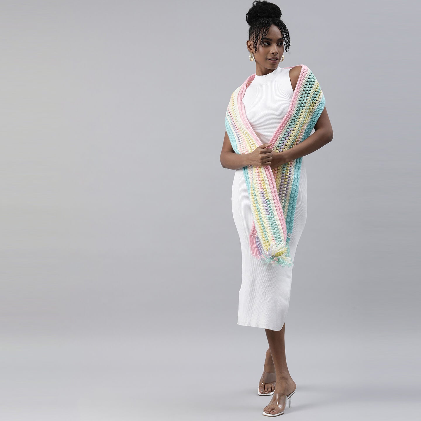 Puff Stitch Scarf - 3287