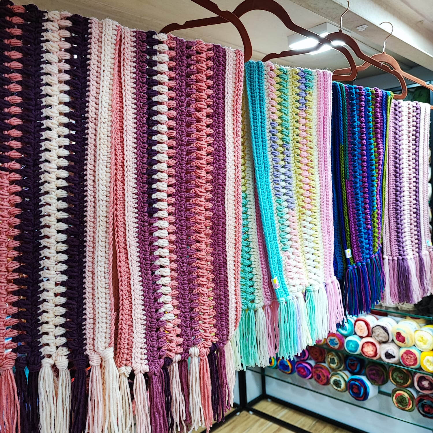 Puff Stitch Scarf Pattern