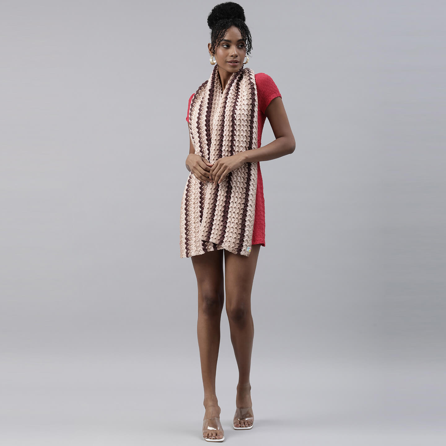 Shades of Brown Scarf - 3098