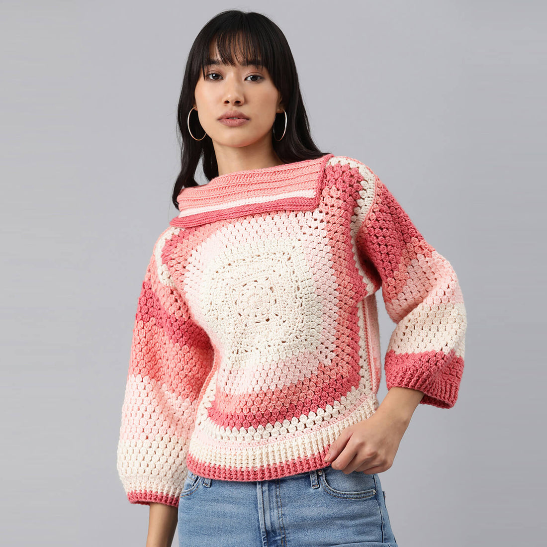 Shades of Pink Pullover - 3106