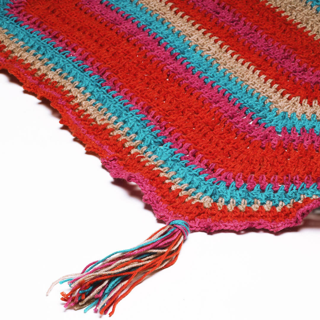 Spiderweb Crochet Shawl - Multicolor 3253