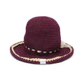 Wine and Gold Crochet Sun Hat - 3243