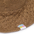 Golden Brown Crochet Sun Hat - 3244