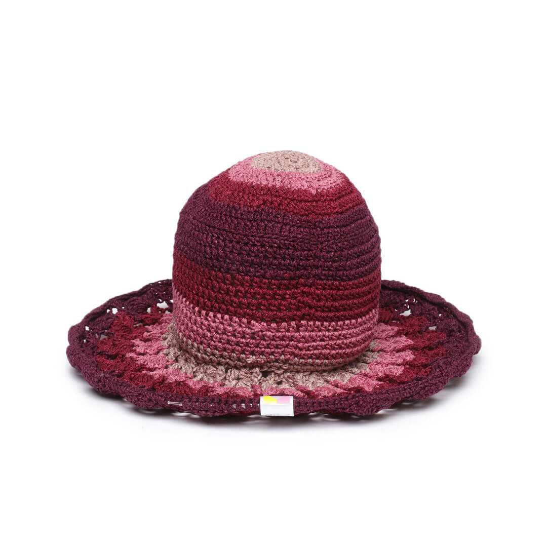 Shades of Mauve Crochet Sun Hat - 3245