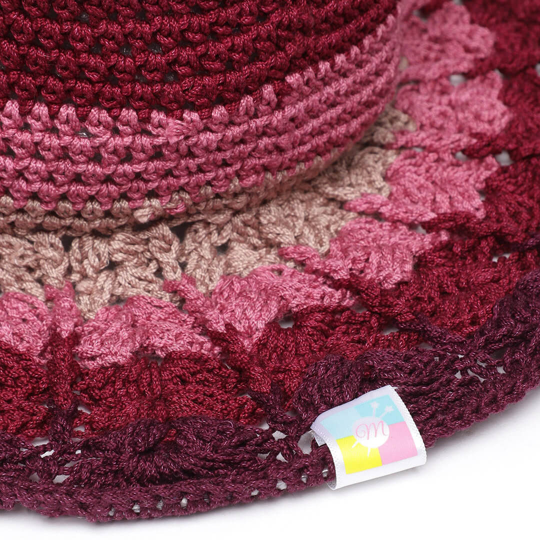 Shades of Mauve Crochet Sun Hat - 3245