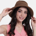 Brown Crochet Sun Hat - 3246