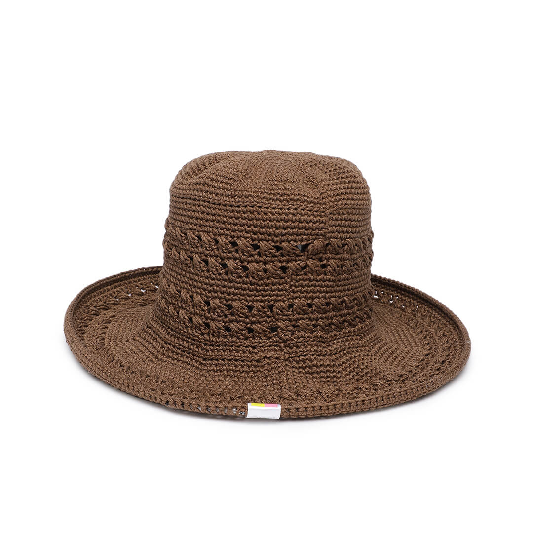 Brown Crochet Sun Hat - 3246