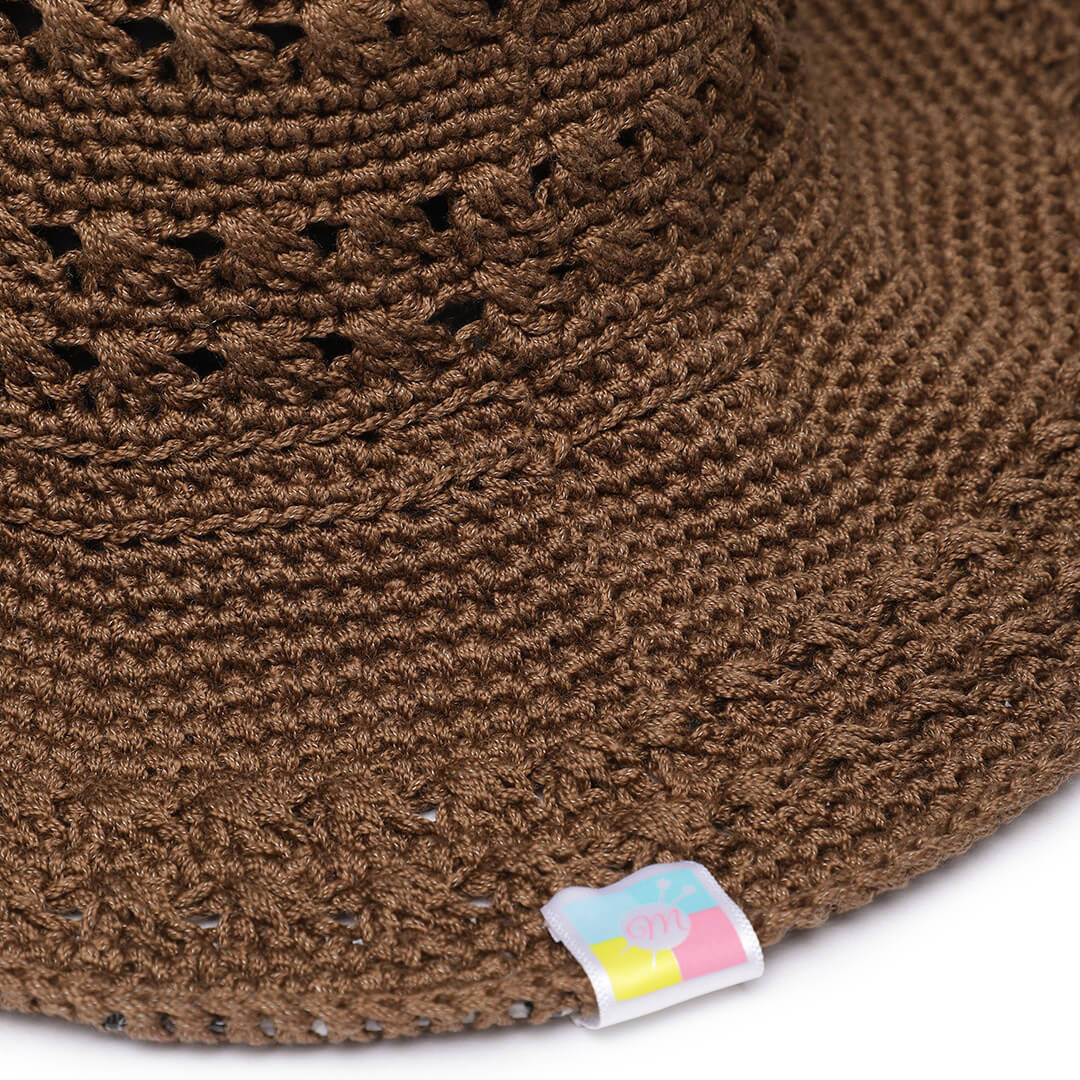 Brown Crochet Sun Hat - 3246