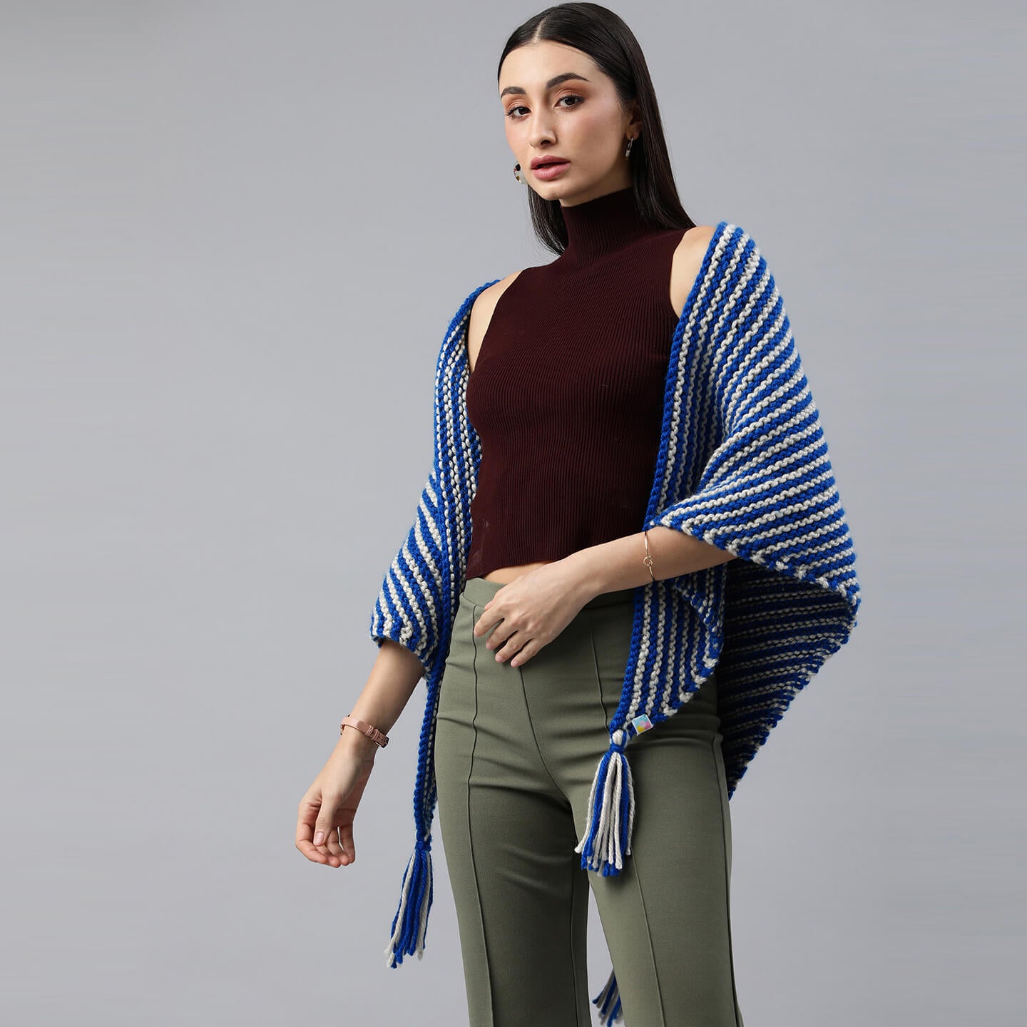 Thick Knitted Shawl Scarf - 3280