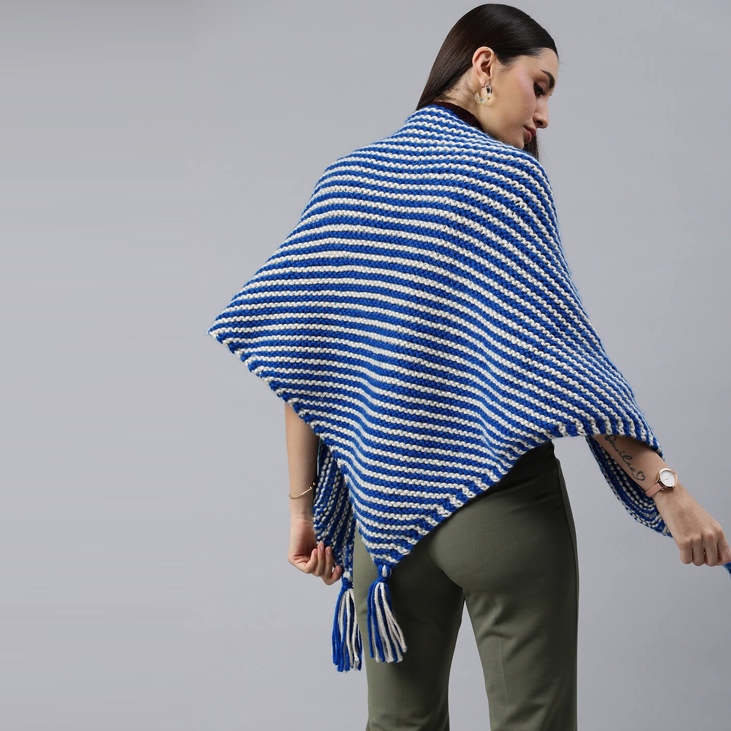 Thick Knitted Shawl Scarf - 3280