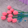 Tulip Treasures - Handcrafted Crochet Flowers - Barbie Pink