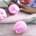 Tulip Treasures - Handcrafted Crochet Flowers - Light Pink