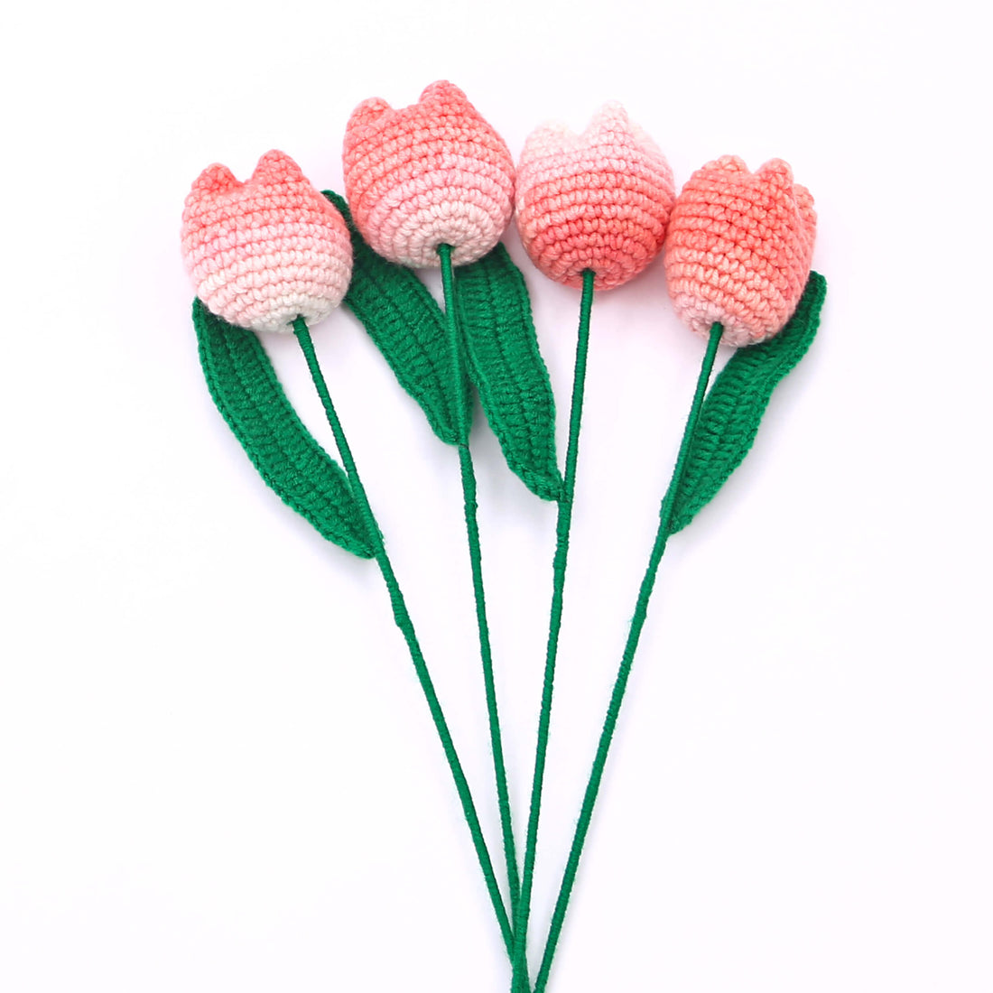 Tulip Treasures - Handcrafted Crochet Flowers - Pink Shaded