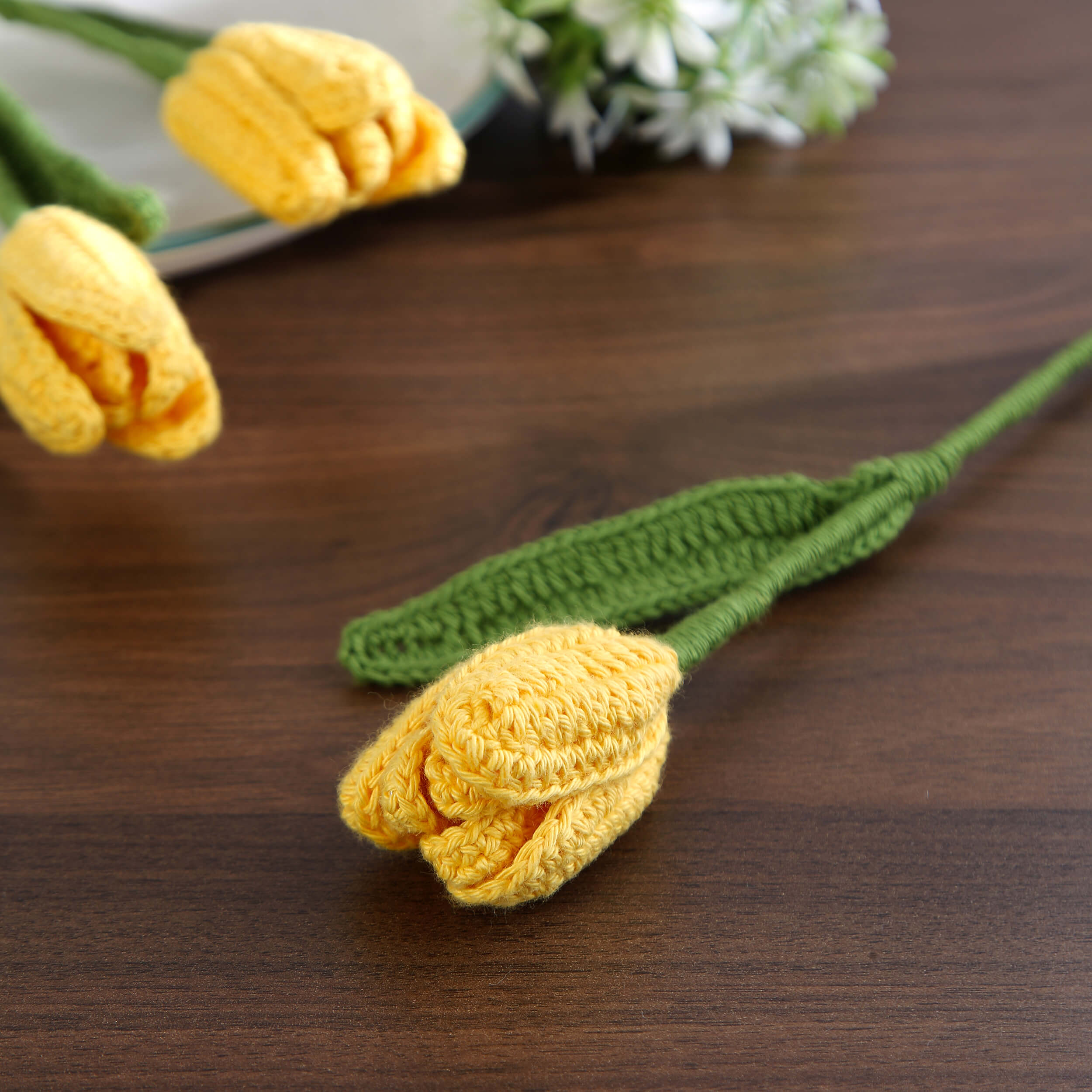Open Tulips - Handcrafted Crochet Flowers