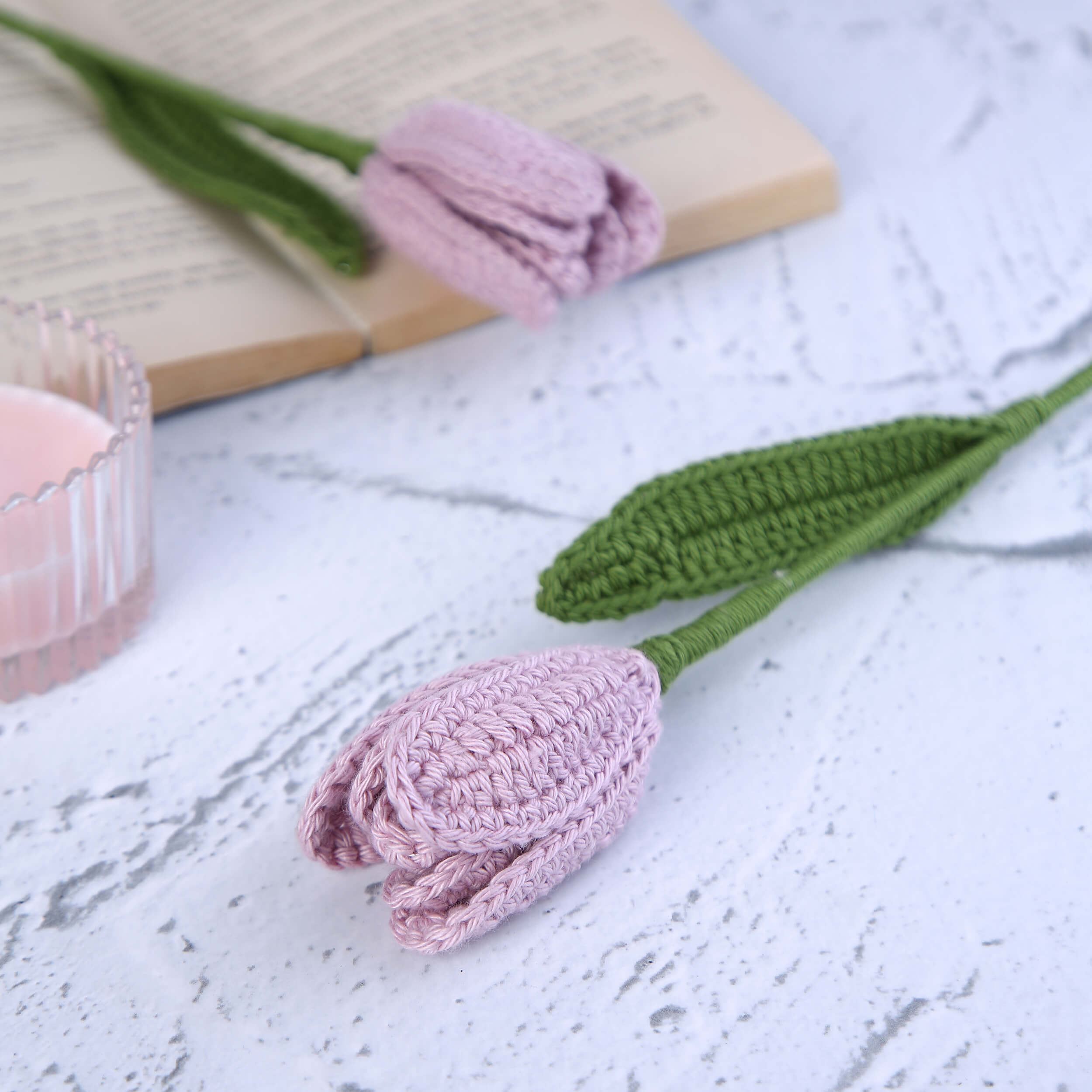 Open Tulips - Handcrafted Crochet Flowers