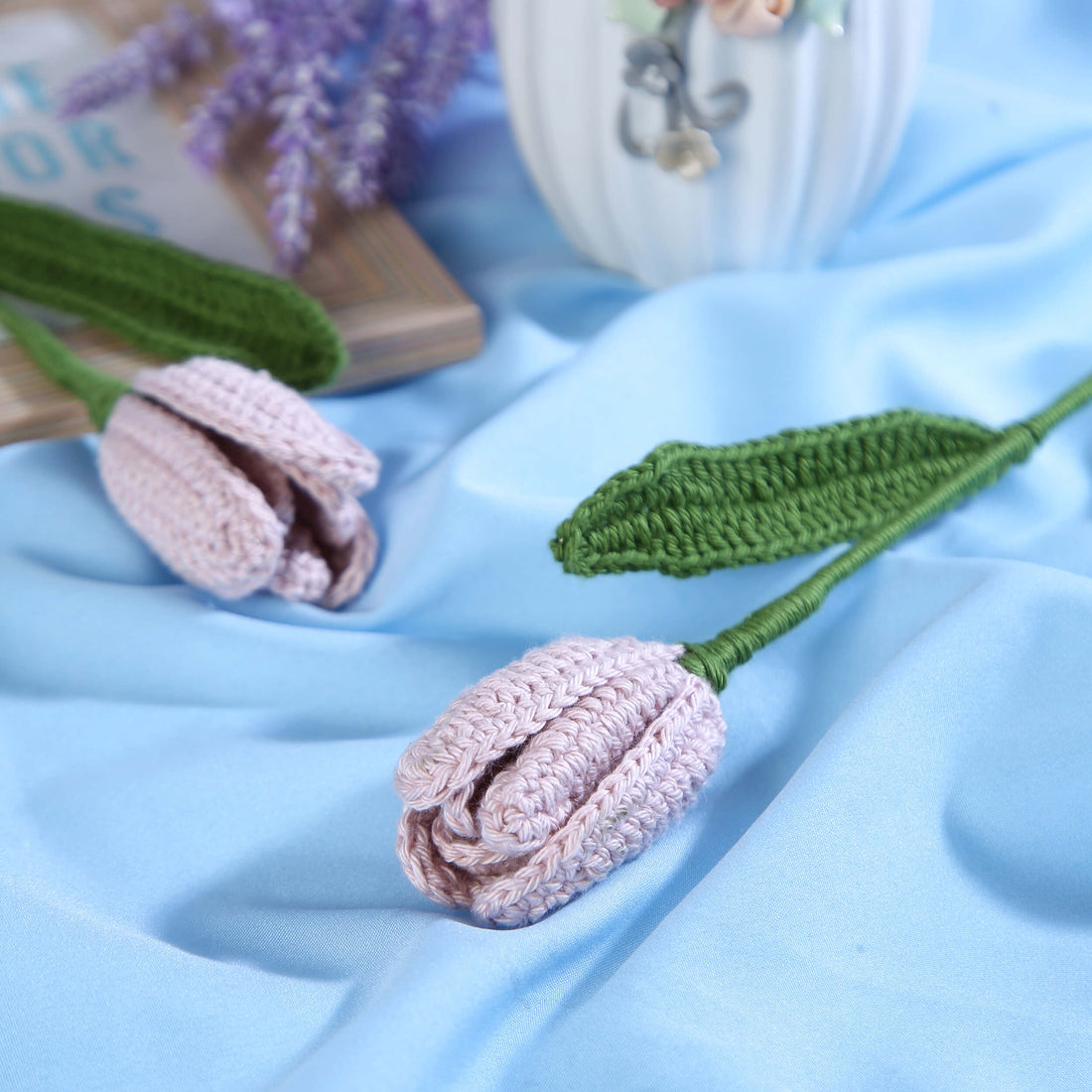 Open Tulips - Handcrafted Crochet Flowers