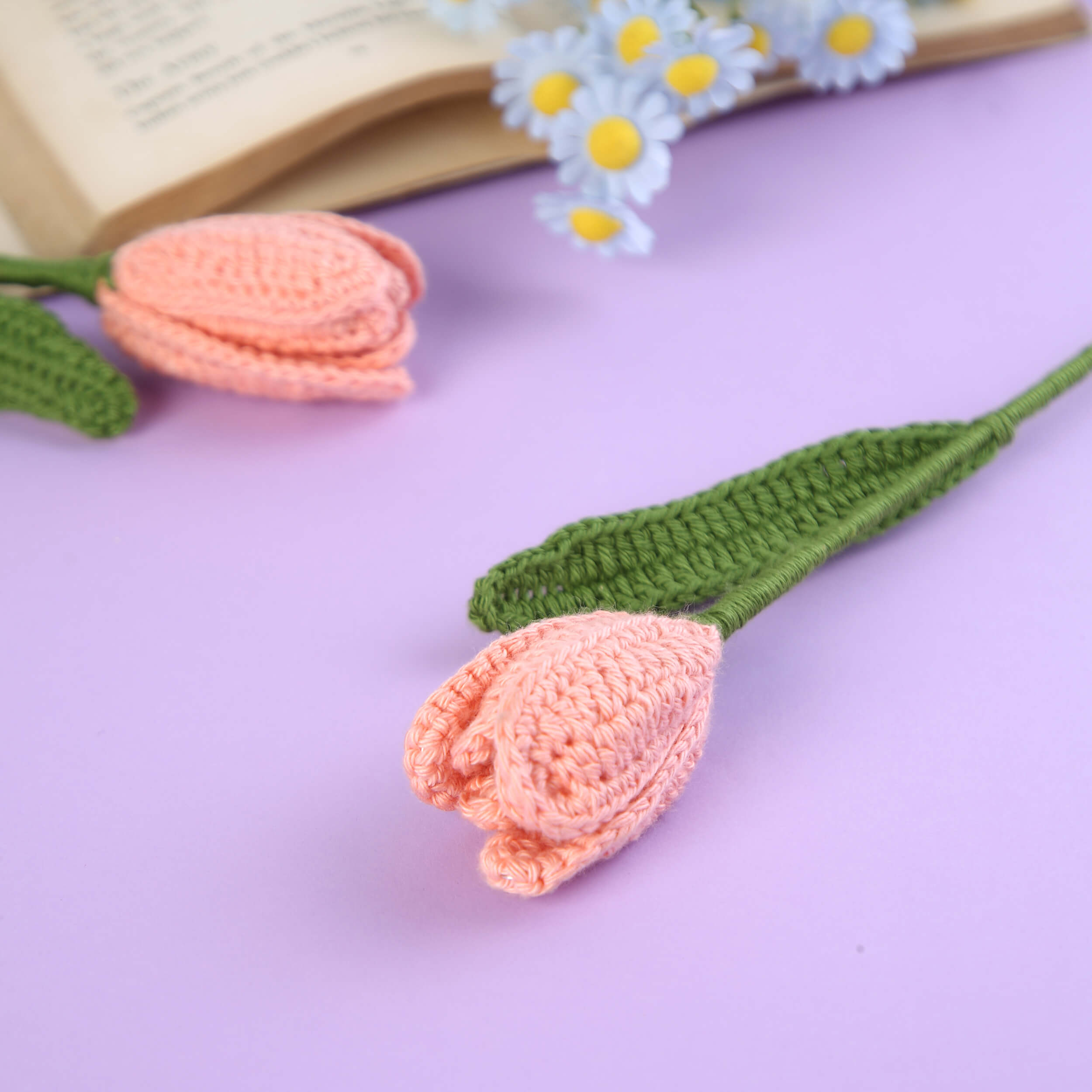 Open Tulips - Handcrafted Crochet Flowers