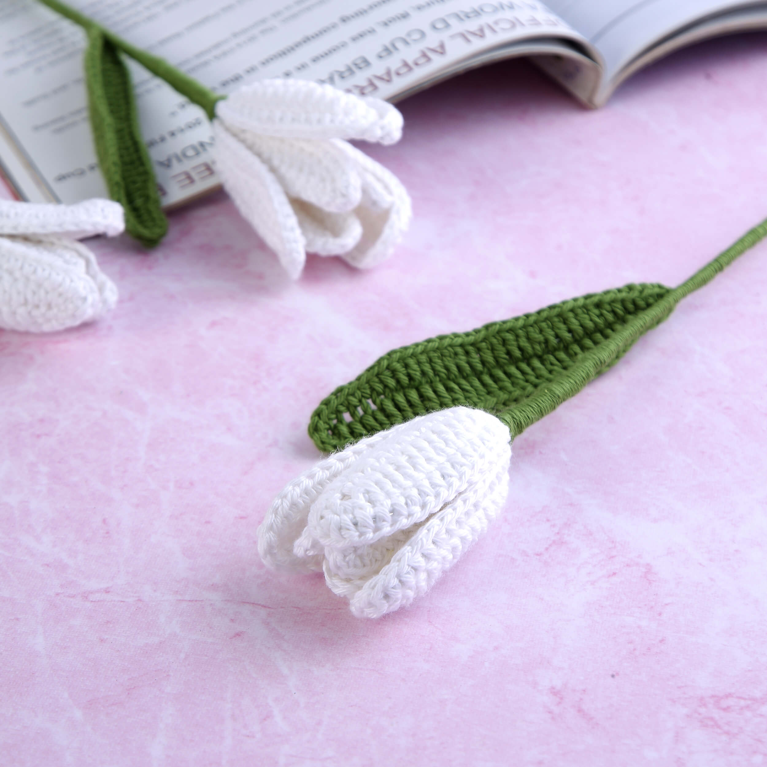 Open Tulips - Handcrafted Crochet Flowers