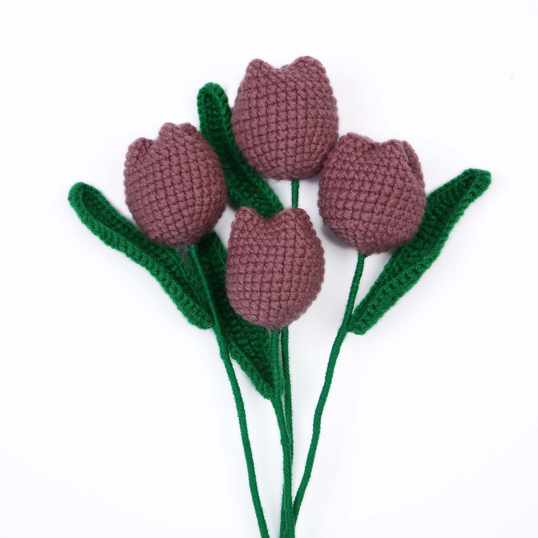 Tulip Treasures - Handcrafted Crochet Flowers - Mauve