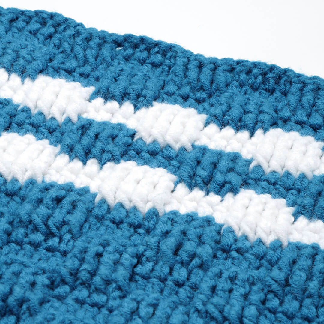 Turquoise and White Pullover - 3122