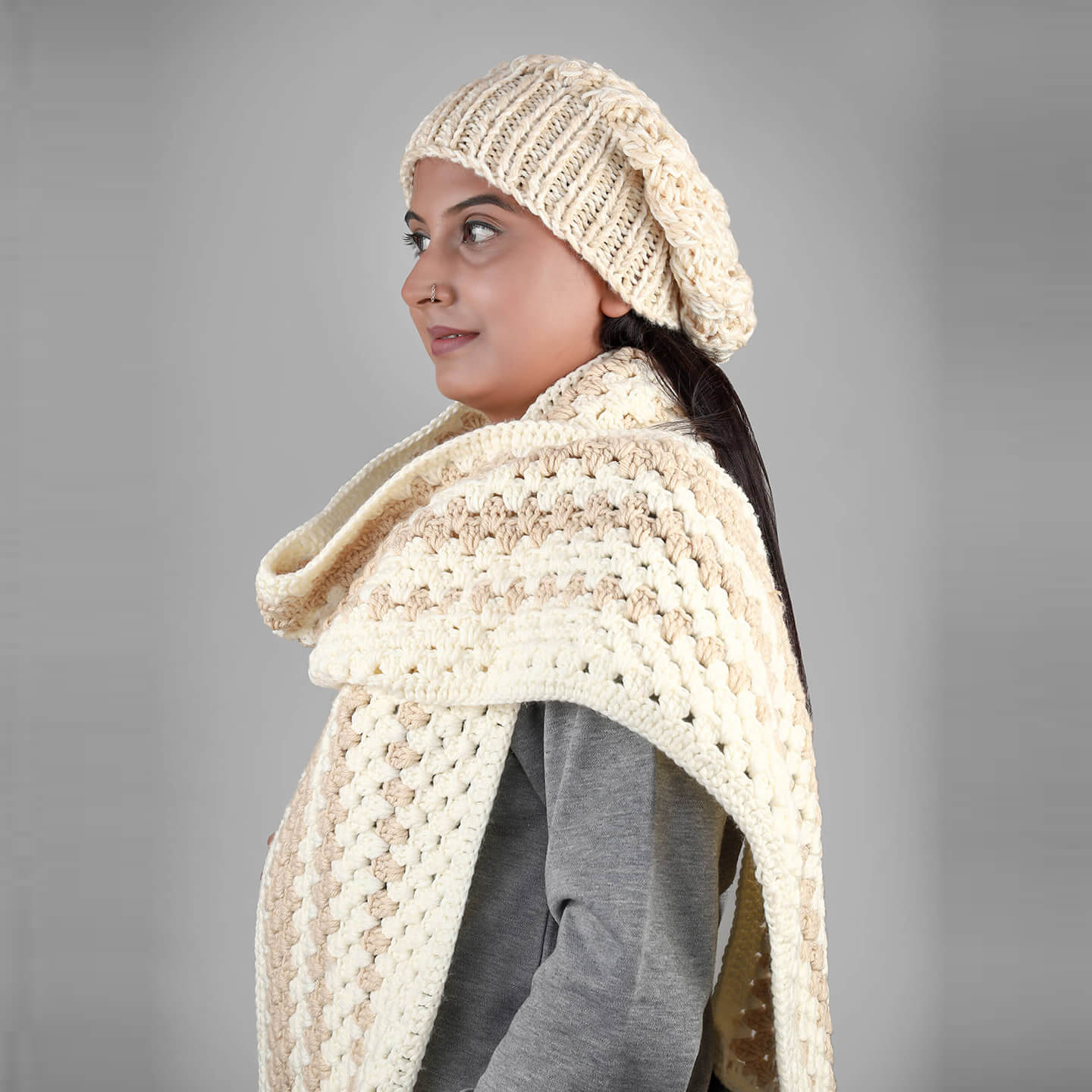 Beanie and Scarf Coordinating Set - 3333