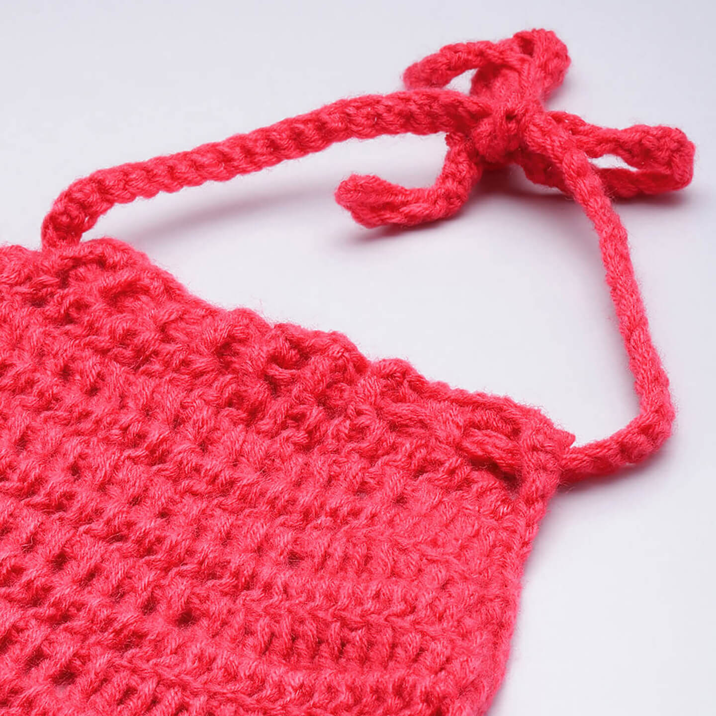 Cotton Bralette Tie Back Top - Fuchsia 3265