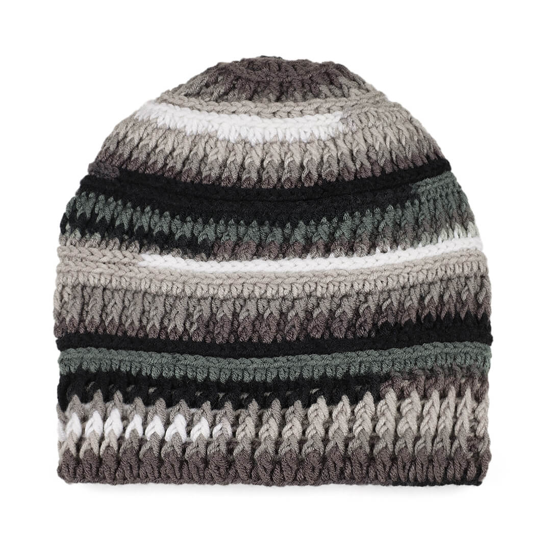 Handmade Self design Crochet Beanie - 3342