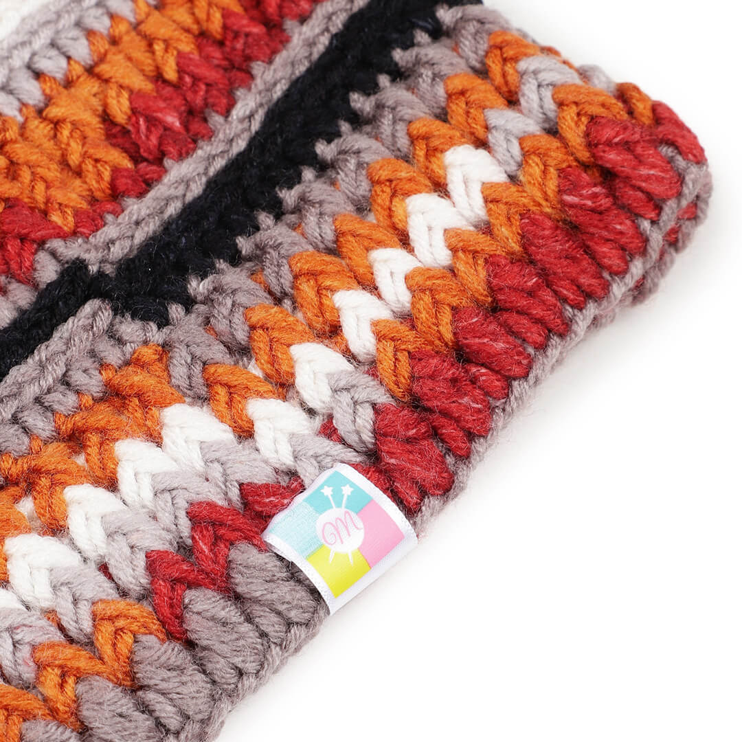 Handmade Self design Crochet Beanie - 3343