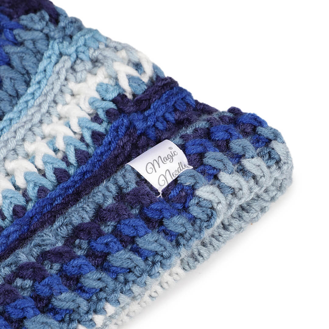 Handmade Self design Crochet Beanie - 3345