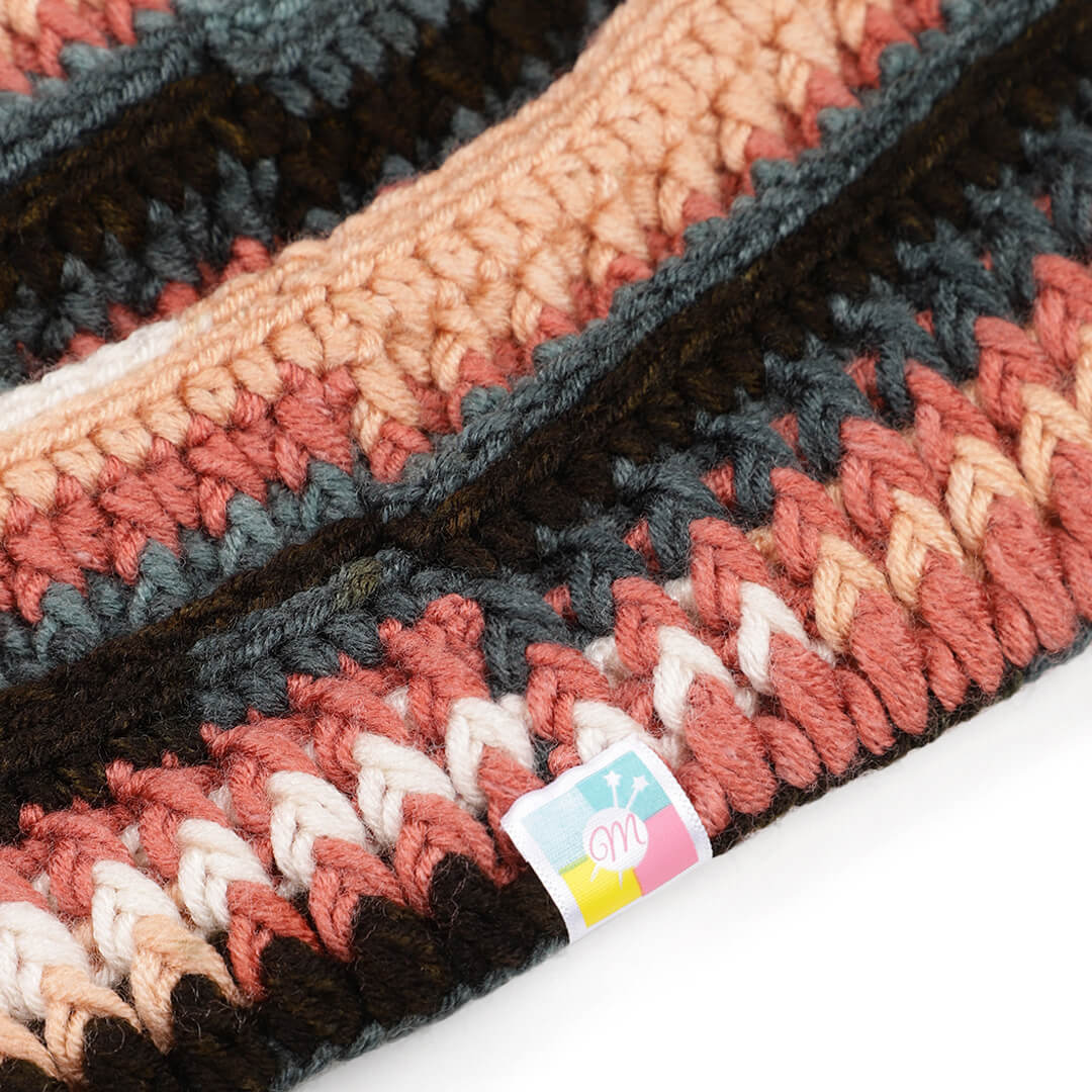 Handmade Self design Crochet Beanie - 3346