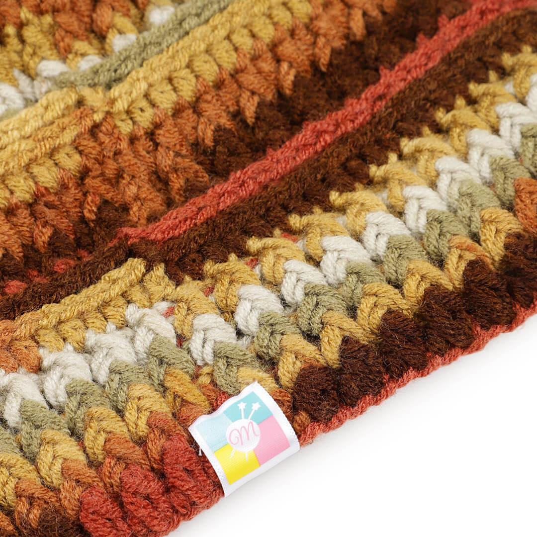 Handmade Self design Crochet Beanie - 3348