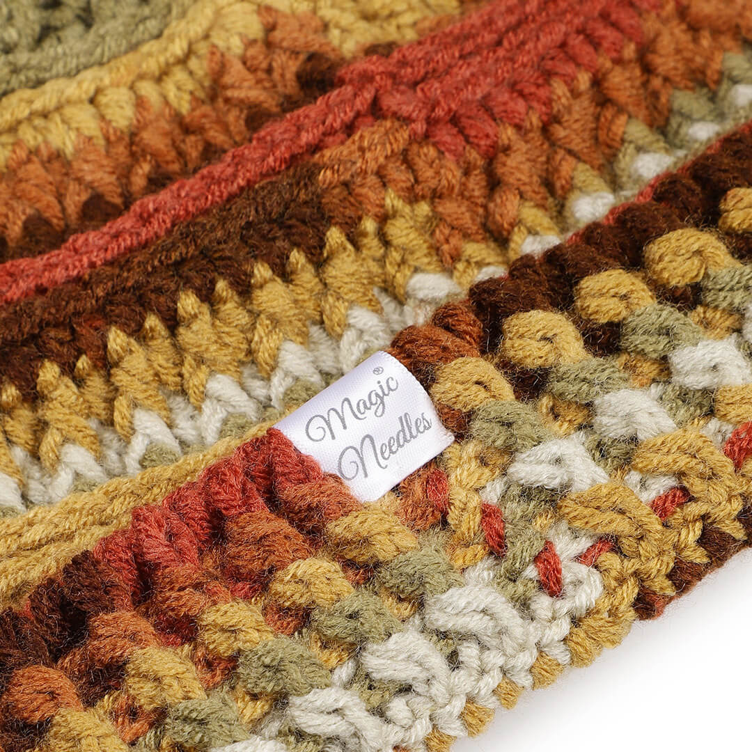 Handmade Self design Crochet Beanie - 3348