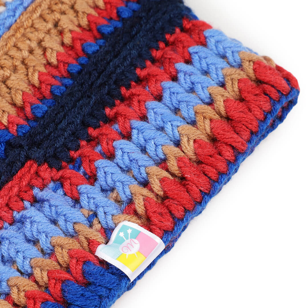 Handmade Self design Crochet Beanie - 3349