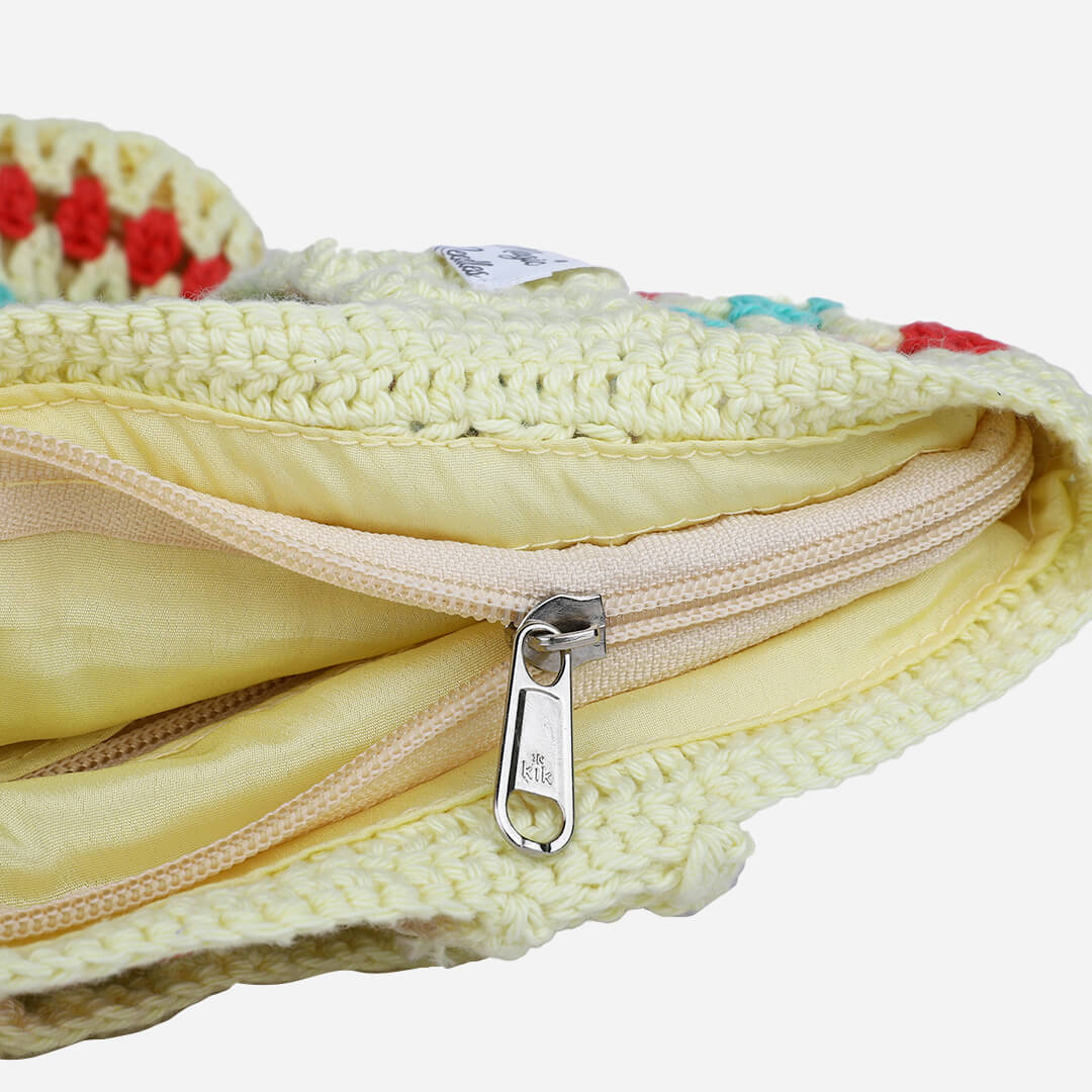 Handmade Crochet Market Bag - Multi-Color 2647