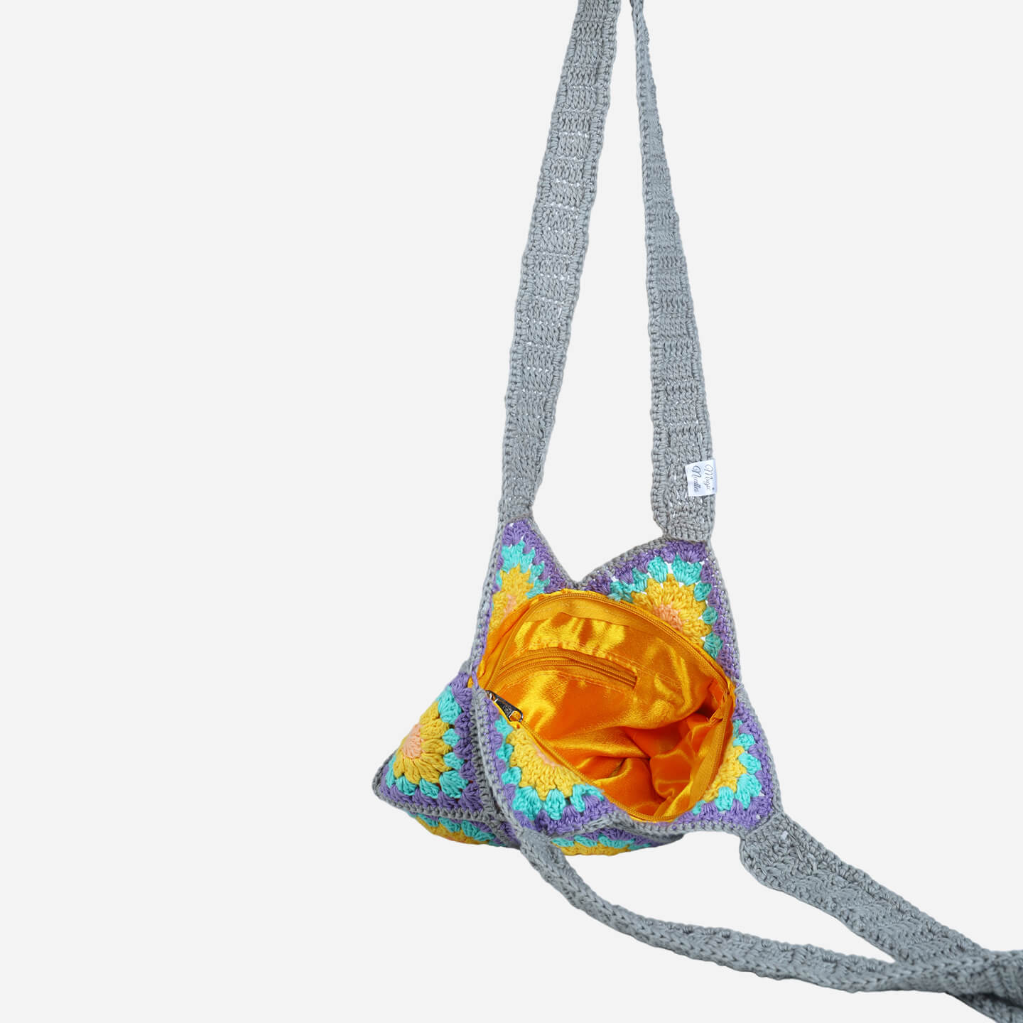 Handmade Crochet Market Bag - Multi-Color 2694