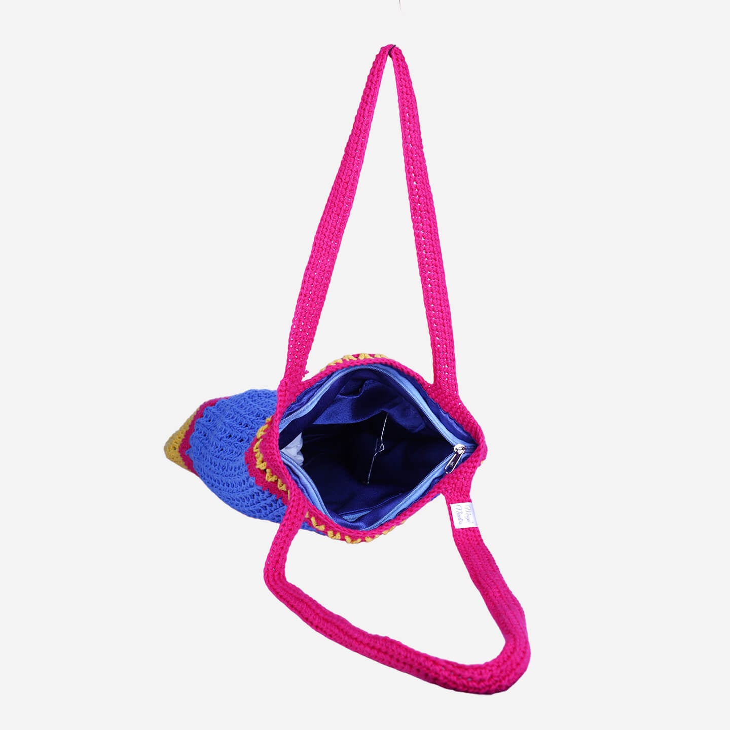 Handmade Crochet Market Bag - Multi-Color 2803