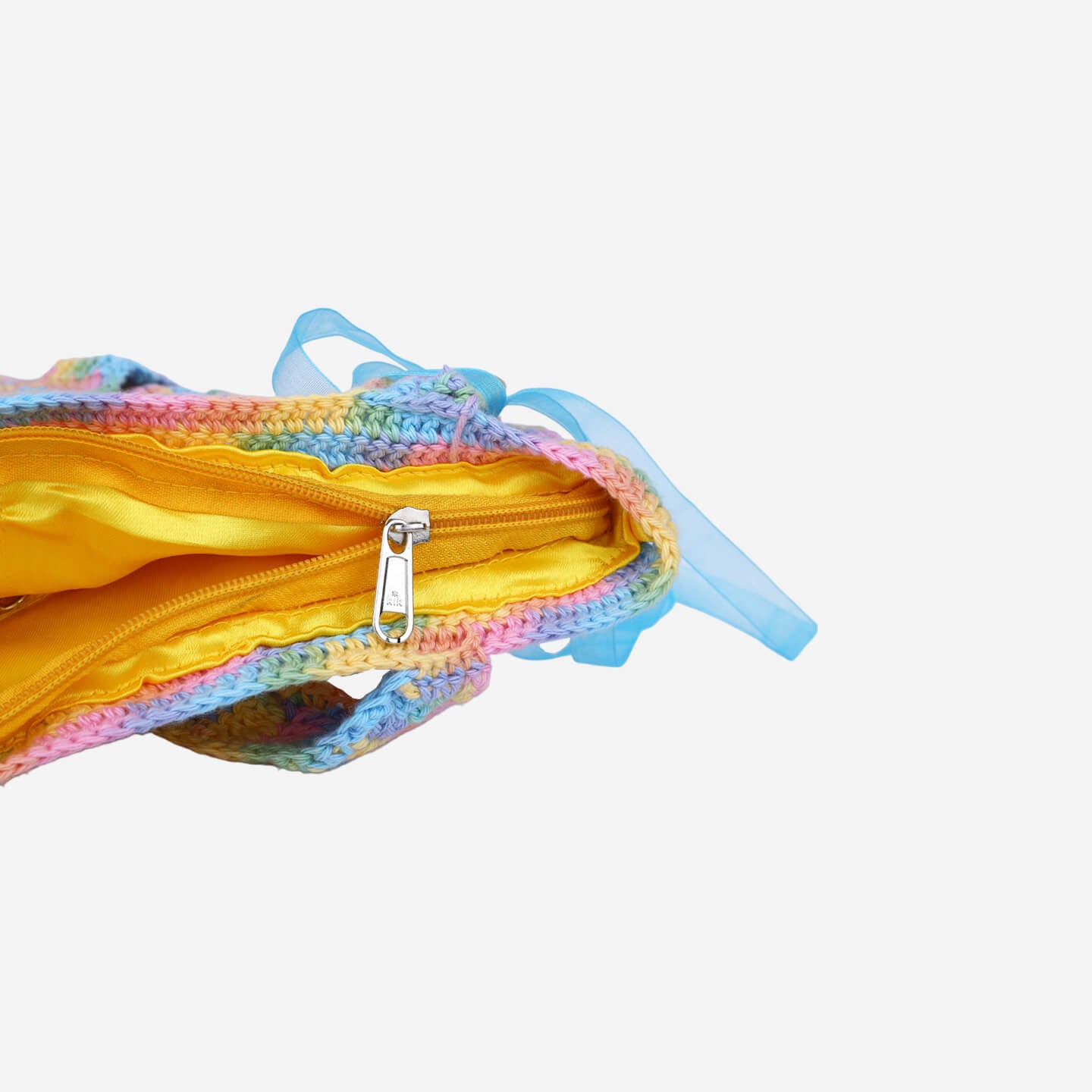 Handmade Crochet Market Bag - Multi-Color 2806