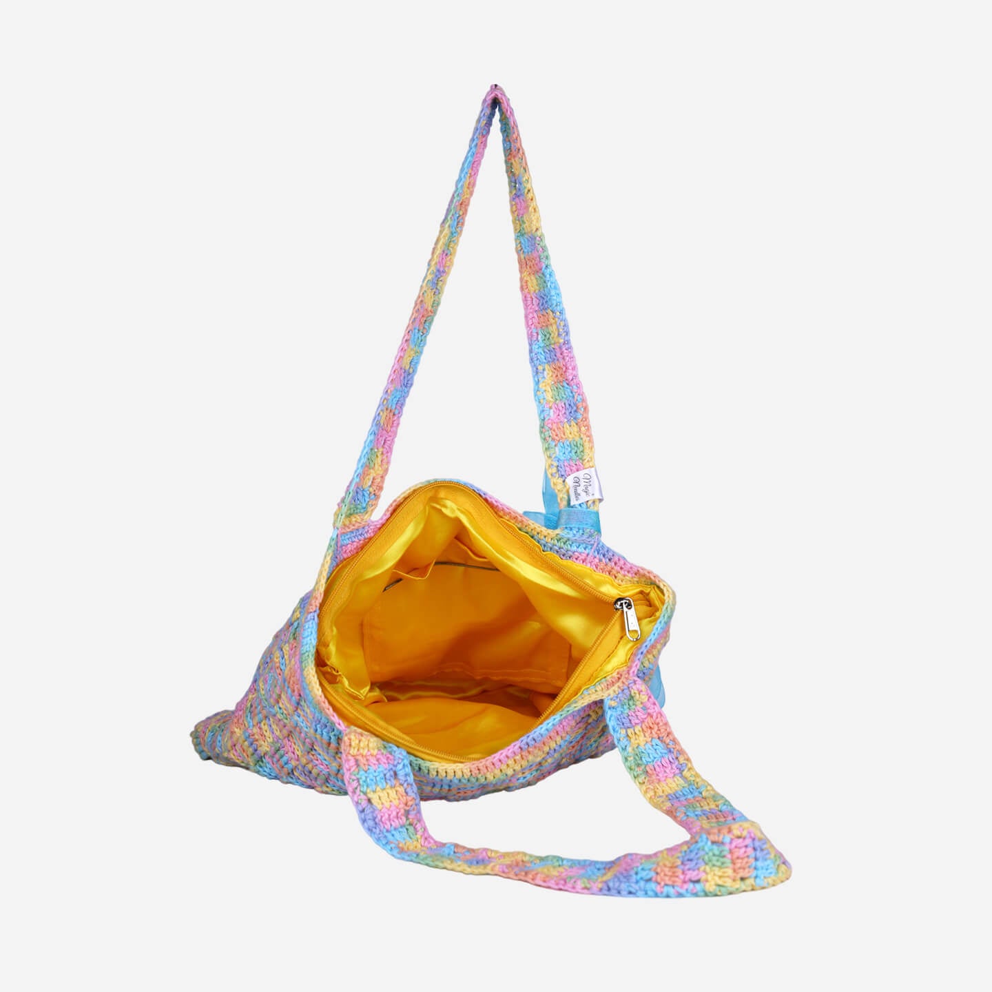 Handmade Crochet Market Bag - Multi-Color 2806