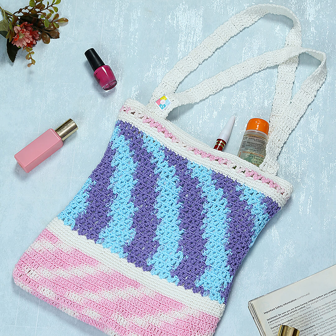 Handmade Crochet Bag - Multi Color 3043