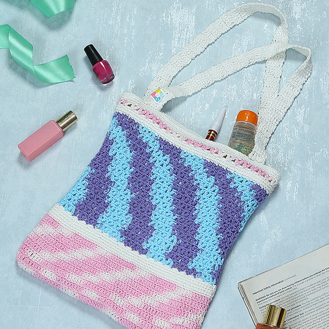 Handmade Crochet Bag - Multi Color 3043