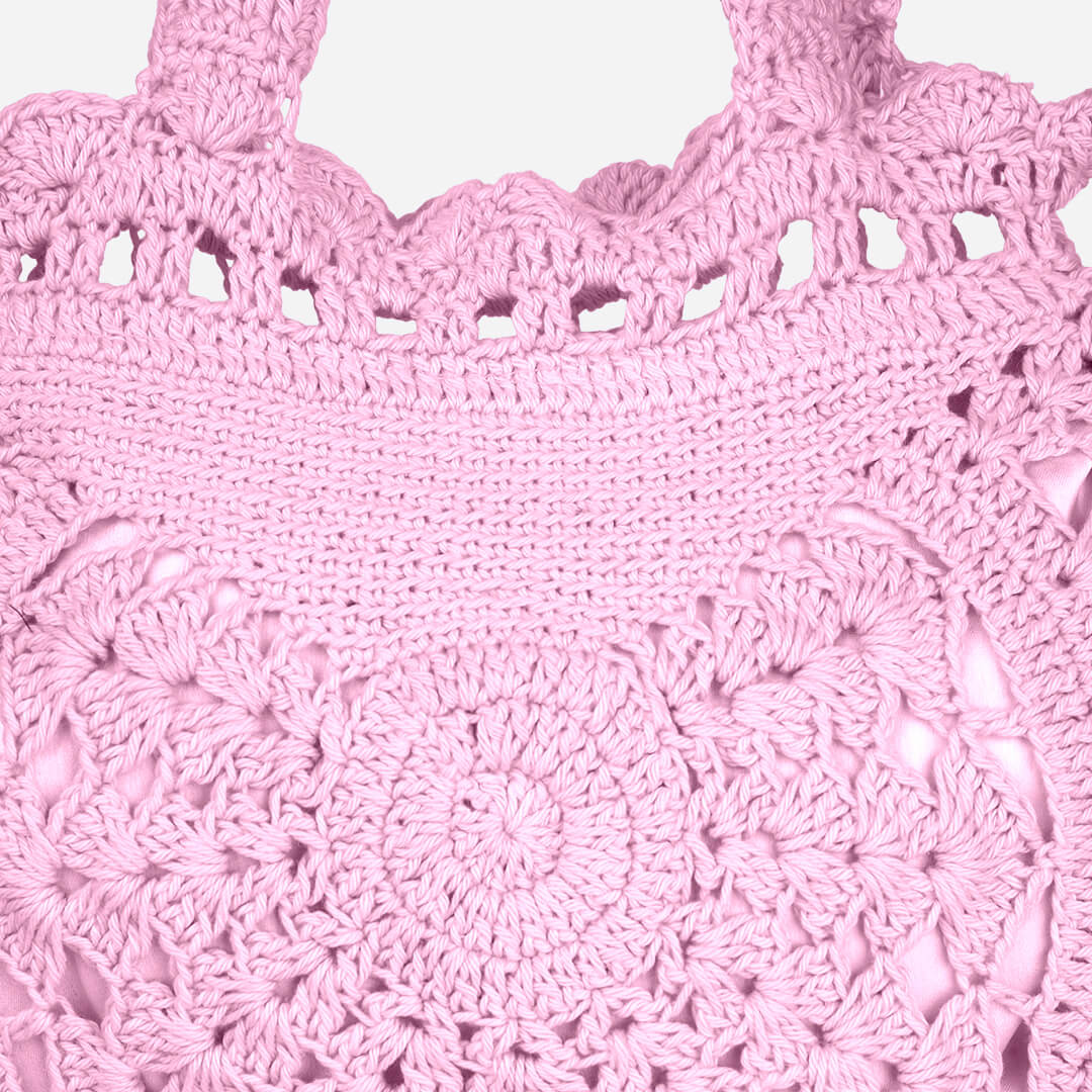 Handmade Crochet Bag - Pink 3048