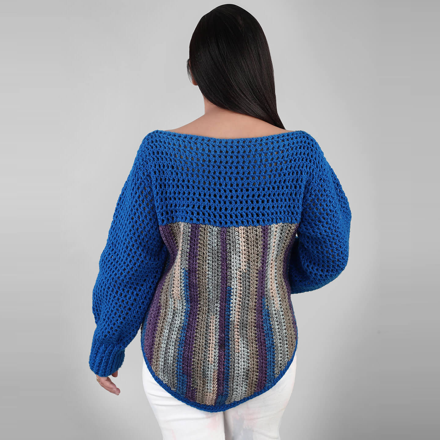 Crochet Self Design Pullover - 3297