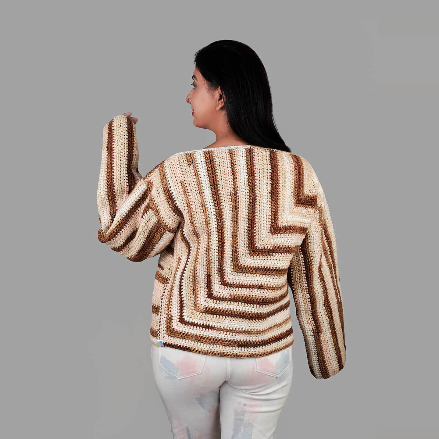 Crochet Self Design Pullover - 3320