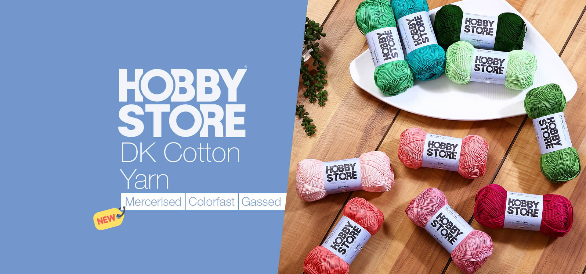 DK Mercerised Cotton Yarn by Hobby Store