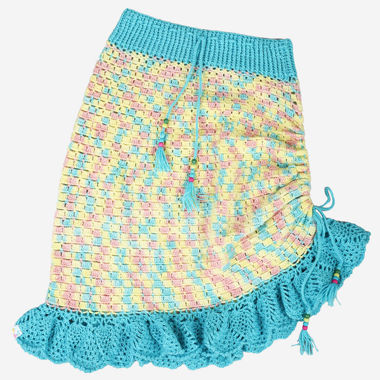 Handmade Multi Color Top and Skirt - 3125