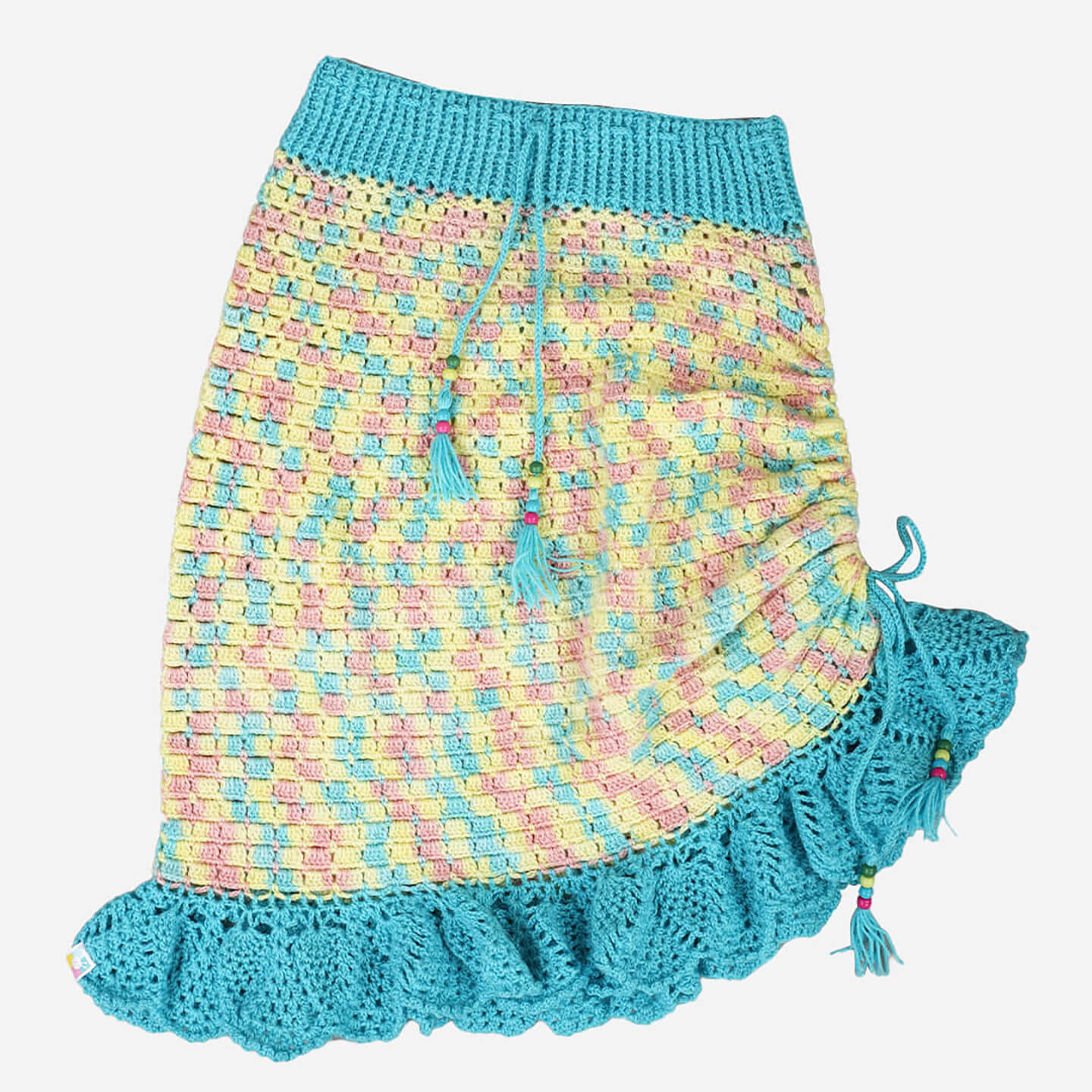 Handmade Multi Color Top and Skirt - 3125