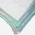 Handmade White and Pastel Colored Multi way Poncho - 3325