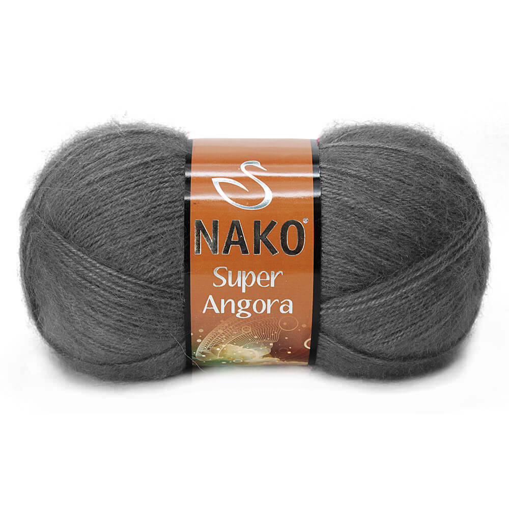 Nako Super Angora Yarn - Dark Grey 193